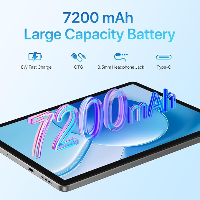 UMIDIGI Android Tablets 11-inch G9 Tab Unlocked Cellular Tablet with SIM Card Slot 4+4GB RAM 256GB ROM 1TB 7200mAh 18W Fast Charging with Case, GPS, FM, WiFi, 4G Gray