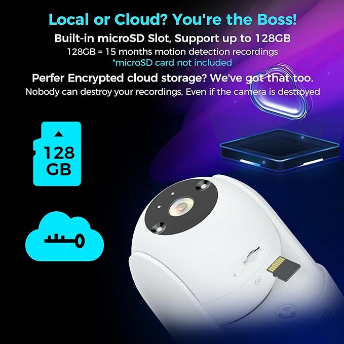 Vicohome CB2 2K Indoor Camera, 5GHz Wi-Fi, Plug-in, AI Tracking, Home Security, Pet/Baby Monitor, 360° View Pan/Tilt, Two Way Audio,Night Vision, Easy to Setup, Audible Alarm, 180 Days Exchange Policy