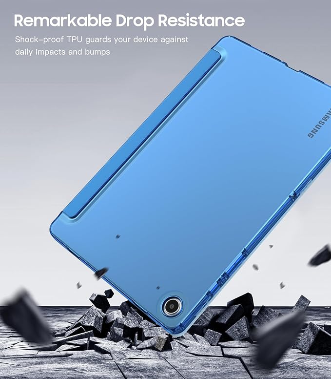 TiMOVO Case for Samsung Galaxy Tab A9+/A9 Plus 11" 2023, Slim Soft TPU Translucent Frosted Back Protective Cover for Galaxy Tab A9+ Tablet SM-X210/X216/X218, Auto Wake/Sleep, Gentian Blue
