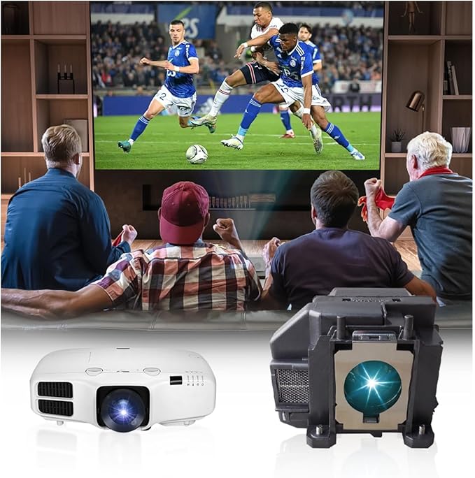 Projector Lamp for Epson EL PLP67/V13H010L67 EB-S02 EB-S02H EB-X11 EH-TW480 EH-TW550 EB-X12 EB-X02 EB-S01 EB-S11 EB-S12 Home Cinema 500 707HD 710HD 7 50HD H436B H433B EX3210 EX3212, with Housing