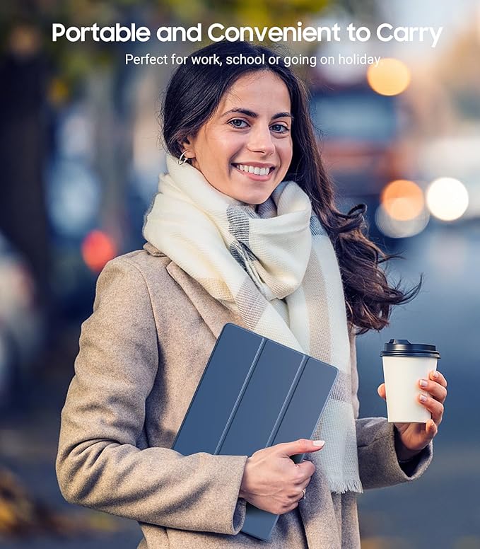 TiMOVO Case for Samsung Galaxy Tab A9+/A9 Plus 11" 2023, Slim Soft TPU Translucent Frosted Back Protective Cover for Galaxy Tab A9+ Tablet SM-X210/X216/X218, Auto Wake/Sleep, Navy Blue