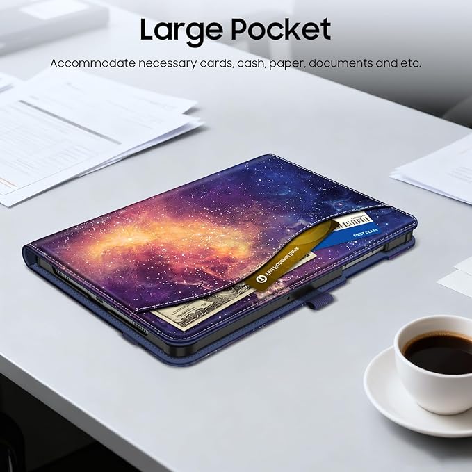Fintie Case for Samsung Galaxy Tab A9 Plus/A9+ 5G 11 Inch 2023 Model (SM-X210/X216/X218), Multi-Angle Viewing Smart Stand Back Cover with Pocket Auto Wake/Sleep, Galaxy