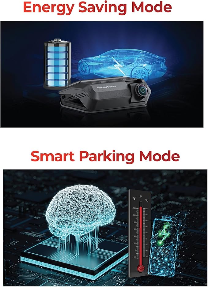 THINKWARE ARC 900 2CH 4K Front and 2K Rear Dash Cam, Dual STARVIS 2 and HDR, 60 FPS, Advanced Parking Mode, 3.5" IPS LCD Touchscreen, 5GHz Wi-Fi, GPS (64GB Memory Card, Hardwiring Cable Incl)