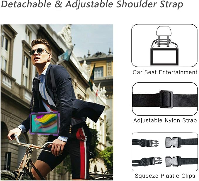 BRAECN for Samsung Galaxy Tab S5e Case 10.5 inch 2019, Heavy Duty Shockproof Case with 360 Rotating Kickstand/Hand Strap&Shoulder Strap for Galaxy Tab S5e 10.5‘’ Tablet SM-T720/SM-T725