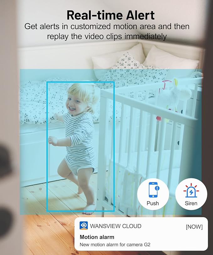 GALAYOU Indoor Security Camera 2K, Pet Camera, 360 Degree 2.4G WiFi Home Security Camera for Baby/Elder/Nanny with Night Vision, Siren, 24/7 SD Card Storage, Works with Alexa and Google Assistant G2