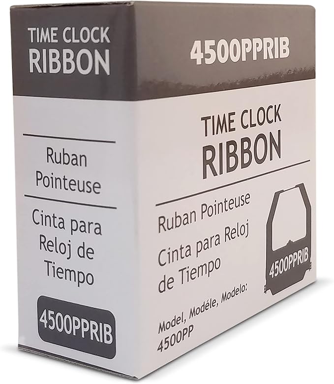 Nile Products - Geninue and Authentic Time Clock Replacement Ribbon (4500PPRIB) Compatible 4500PP Calculating Time Clock, Jet Black Ink Ribbon Cartridge
