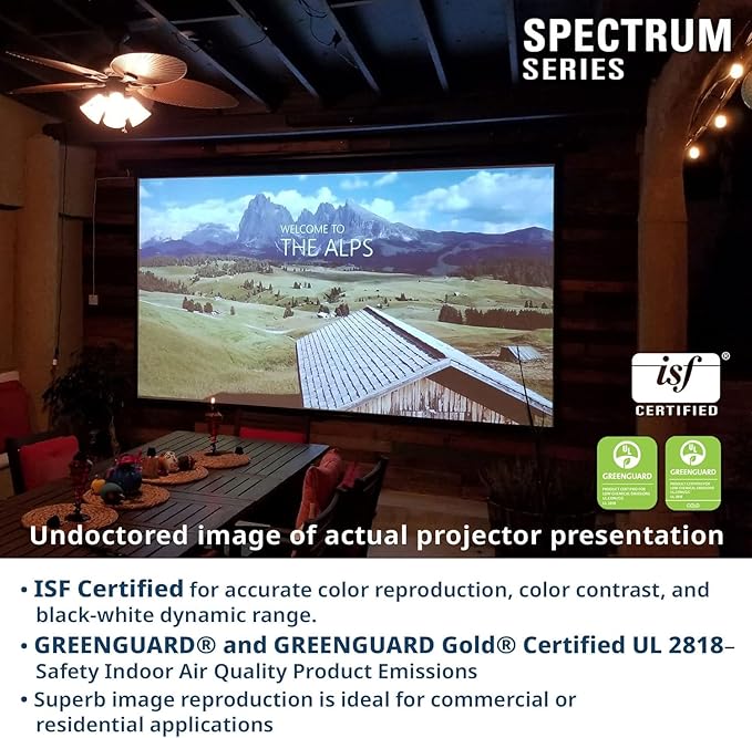 Elite Screens Spectrum, 90-INCH Diag 16:10, Motorized Projector Screen Movie Home Theater Gaming 4K/8K Ultra HD Ready, ELECTRIC90X2