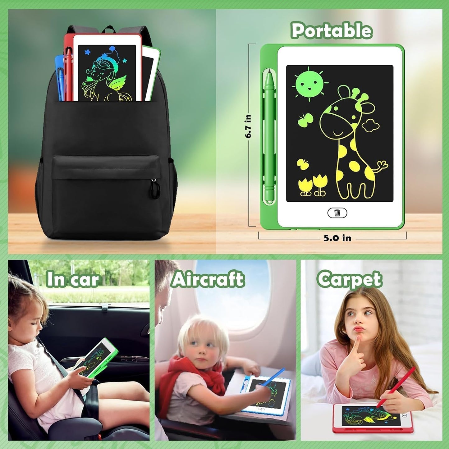 LCD Writing Tablet for Kids, 6.5 Inch Colorful Doodle Board Drawing Tablet, Educational Learning Toys Birthday Gifts for Girls Boys Age 3 4 5 6 7 8 (32 Pack)