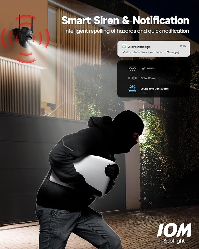2Pack Security Camera Outdoor Wired: 3MP Camera for Home Security Outside 2.4G/5G WiFi Homekit System Outdoor Plug in Dome Surveillance Video Cam 360° Auto Tracking Color Night Vision 24/7 Recording