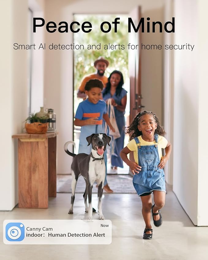 VIMTAG 5G 4MP Indoor Cameras for Home Security, Pet Camera Indoor with Phone App, Dog Cam, Human Detection, 2-Way Audio, 360 Motion Tracking, IR Night Vision, Compatible with Alexa
