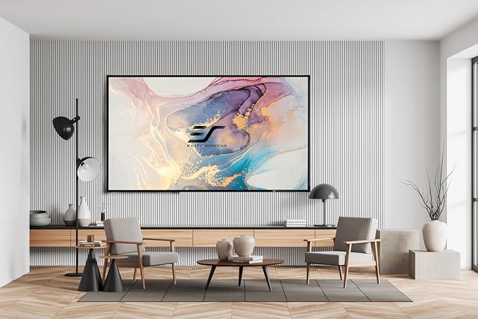 Elite Screens Aeon CineGrey 3D, 135" Fixed Frame CLR/ALR Projector Screen 16:9, Standard Throw Projection, Edge Free Ceiling & Ambient Light Rejecting, Wall-Mounted, for Movie Home Theater, AR135DHD3