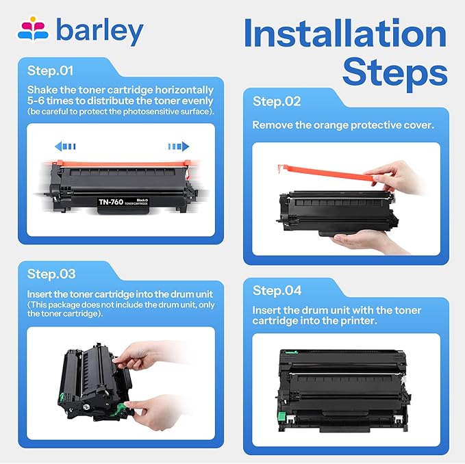 TN-760 TN760 High Yield Black Toner Cartridge Compatible TN 760 Toner Cartridge Replacement for Brother TN760 TN-760 DCP-L2550DW MFC-L2750DW MFC-L2710DW Toner Printer (2-Pack).