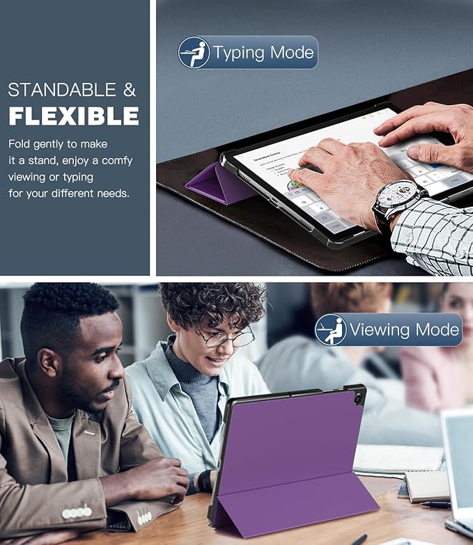 TiMOVO Case for Samsung Galaxy Tab A9+/A9 Plus 11 Inch 2023, Slim Lightweight Stand Hard Back Shell Protective Cover for Galaxy Tab A9+ Tablet SM-X210/X216/X218, Auto Wake/Sleep, Deep Purple