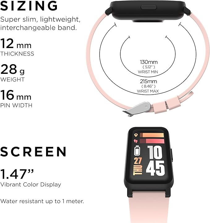 iTouch Active 4 Smartwatch Fitness Tracker – 1.47” Display, IP68 Water Resistant, 96 Sport Modes, Heart Rate & Activity Tracking, GPS, Pedometer, 100+ Watch Faces – for Android & iOS