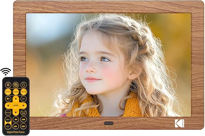 KODAK 8 Inch Digital Picture Frame with Remote Control,1280 * 800 IPS HD Screen Digital Photo Frame, Auto-Rotate,Easy Operated Programmable Auto On/Off, NO WiFi