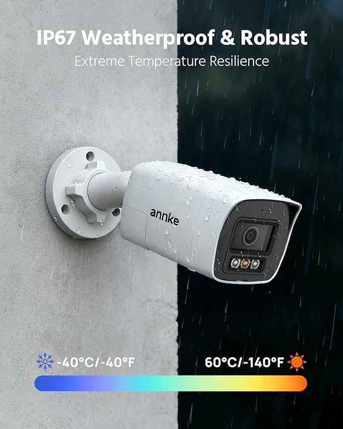 ANNKE 3K Two-Way Audio Security Camera System, 8CH 3K Lite H.265+ DVR with AI Human/Vehicle Detection, 4X 5MP/3K CCTV Wired Cams with Color Night Vision for Home Surveillance 24/7 Recording, NO HDD