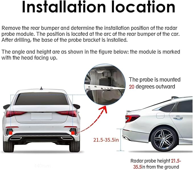 BY-J Blind Spot Monitoring System, 24GHz Millimeter Wave Radar Universal Car Blind Spot Detection System, Reversing Radar Parking System