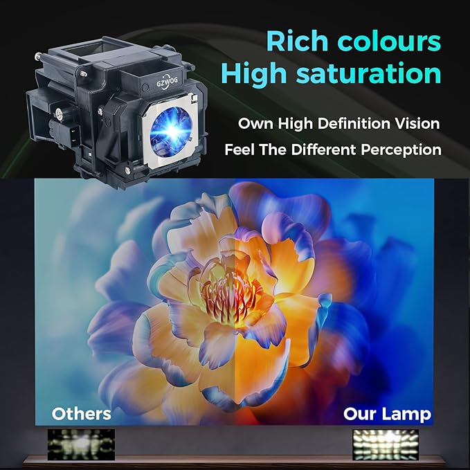 for Epson ELPLP76 Replacement Projector Lamp Bulb PowerLite Pro G6270W G6050W G6550WU G6750WU G6800 G6900WU G6970WU EB-G6900WU EB-G6970WU EB-G6550WU EB-G6570WU EB-G6450WU EB-G6050WNL