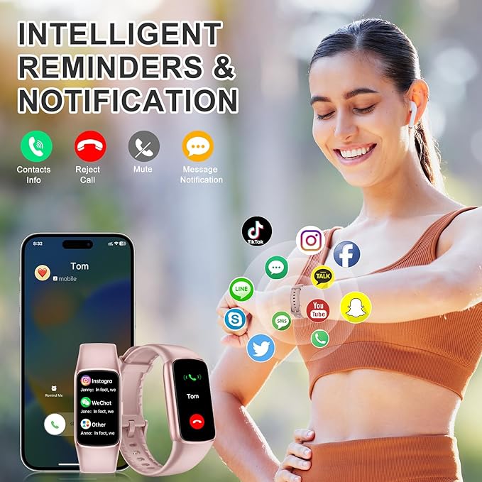 Fitness Tracker Step Counter with 24/7 Heart Rate Blood Oxygen Sleep Monitor, 1.47'' AMOLED Touch Color Screen Fitness Watch, Smart Watches for Women Men