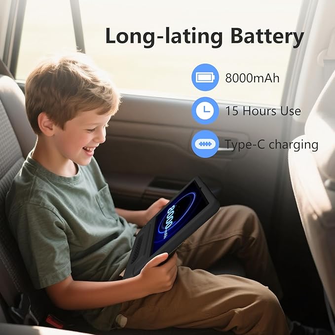 Kids Tablet, 11 inch Android 15 Tablet for Kids, 20GB RAM 128GB ROM Octa-Core 8000mAh Battery Childs Tablets with Shockproof Case, Bluetooth, WiFi, Parental Control, Dual Camera, GPS