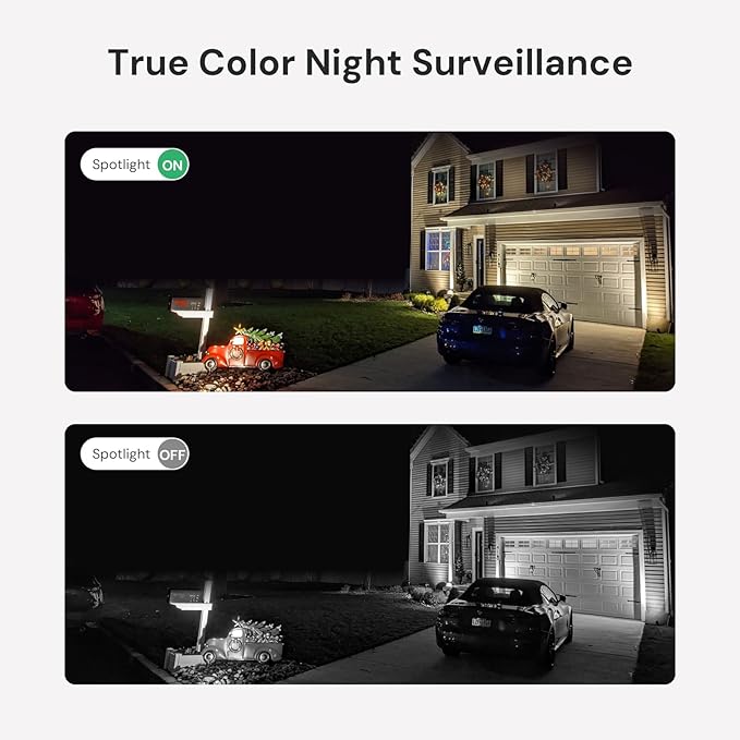 yeewise WiFi6 Solar Security Cameras Wireless Outdoor, 2K QHD Home Security System, 4-Cam Kit, 2.4&5GHz WiFi, Color Night Vision, Local Storage, IP66 Weatherproof, Works with Alexa, No Monthly Fees
