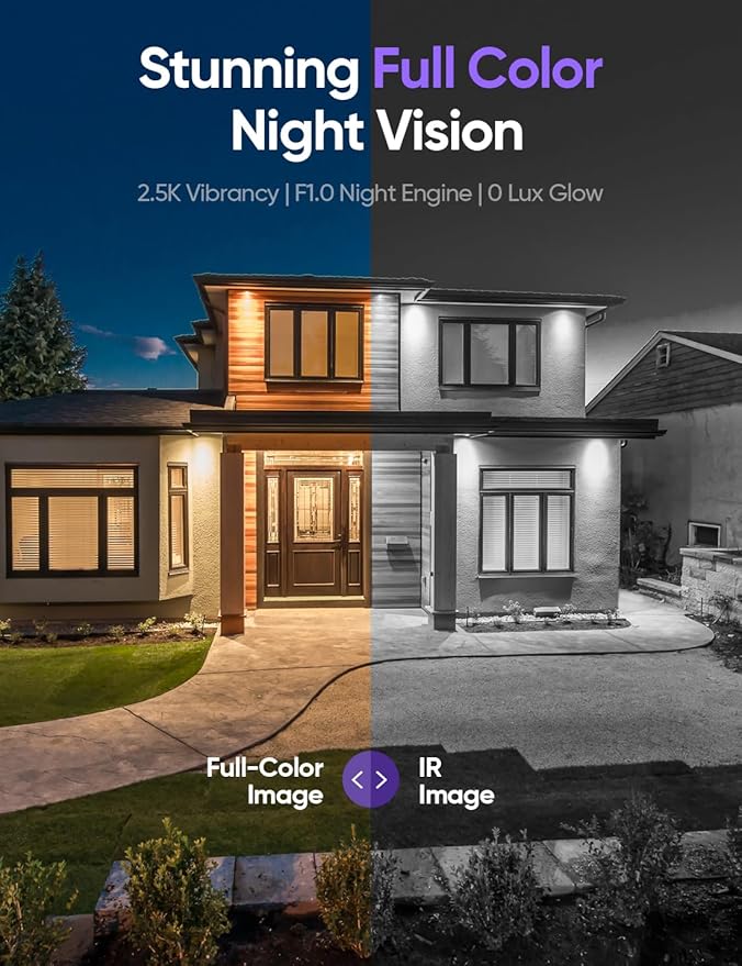 4G LTE Cellular Security Camera Outdoor 2.5K QHD, No WiFi 24/7 Recording, vSIM & 64GB SD, 8W Solar Panel Powered, Pan Tilt AI Person/Animial/Vehicle Tracking, Color Night Vision, IP67 Cold-Resistant