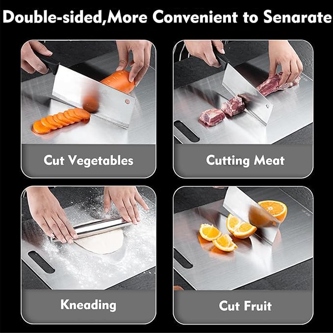 Titanium Cutting Board - 1 pack Titanium Cutting Boards for Kitchen,Double Sided Titanium Cutting Mat（11.81 * 7.67in）