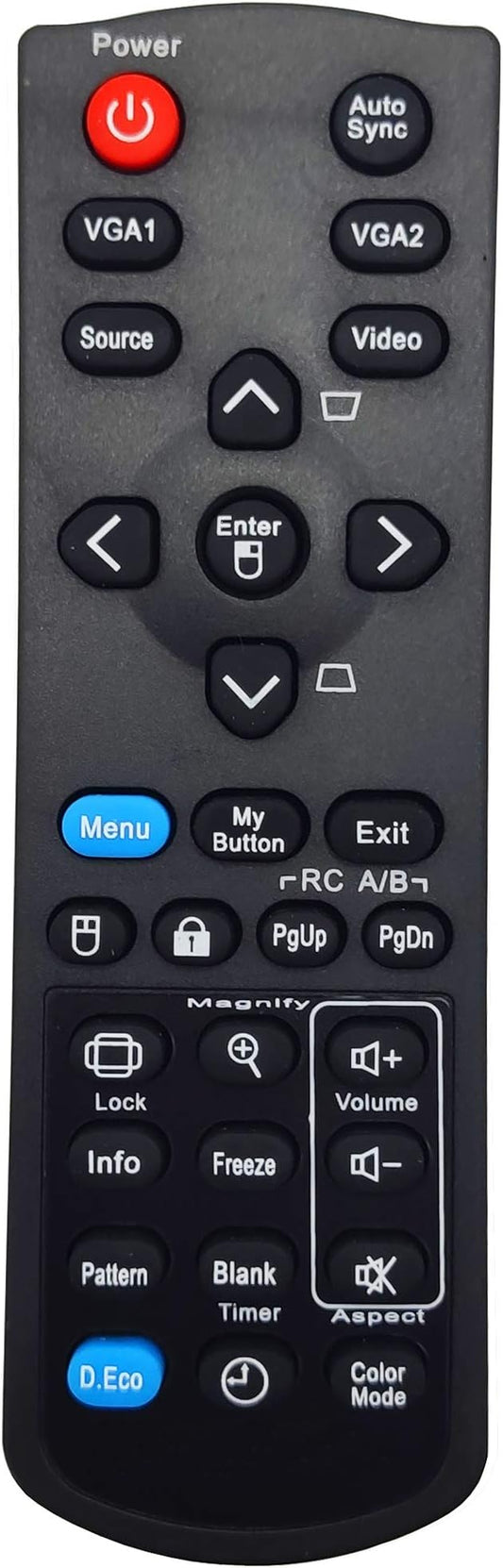 Projector Remote Control for ViewSonic PJD5126, PJD5132, PJD5134, PJD5226W, PJD5232L, PJD5234L, PJD5533W, PJD6223, PJD6235, PJD6245, PJD6353, PJD6543W, PJD6653W, PJD7820HD, PJD7822HDL