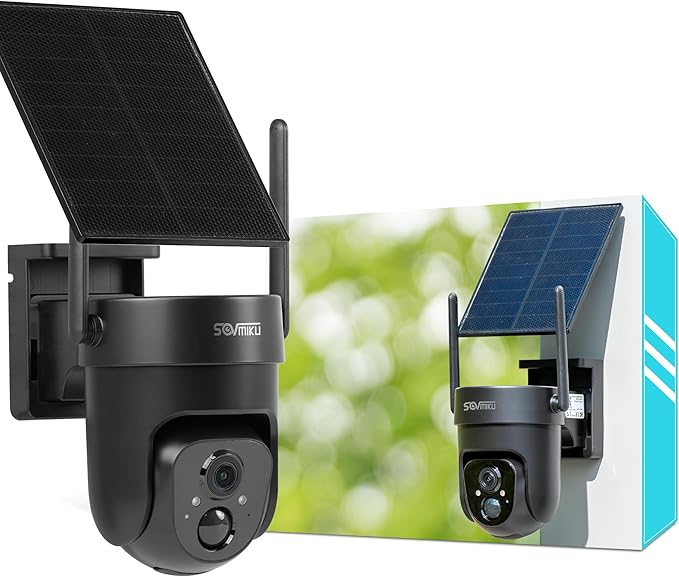Vicohome QB 2K AI Solar Security Camera Wireless Outdoor, Battery Powered Cam, Two Way Audio, Motion Detection, Color Night Vision, Easy to Setup, Audible Flashlight Siren, 180 Days Exchange Policy