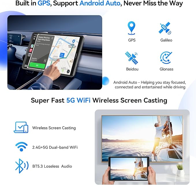 8 Inch Android 15 Tablet with Sim Card Slot Uncloked, Cellular Tablet Phone with 4G LTE, Octa Core,12GB RAM 64GB ROM 2TB TF Expandable, 5G WiFi, 8MP Camera, 5100mAh, Tableta with Case(Pink)