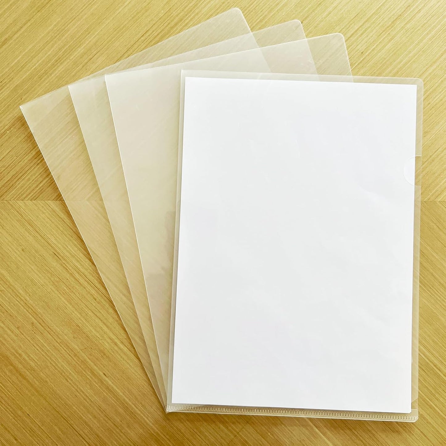 20 Pack Thick Clear Plastic Folders – Fits A4 & Letter Size Paper 8.5x11 Inch, Waterproof Document Protectors, Keeps Documents Organized for School, Office & Home
