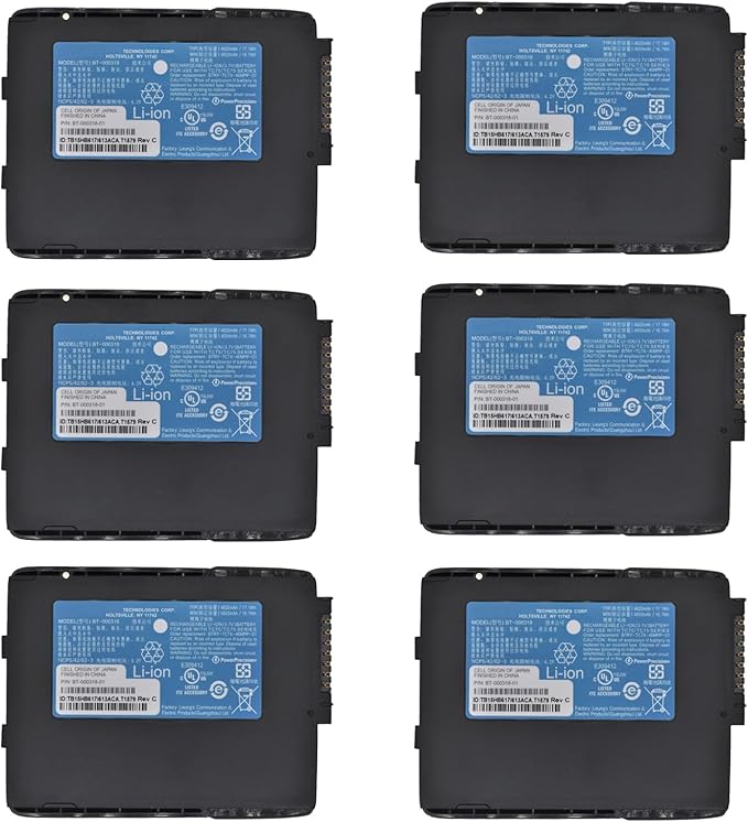 6Pack BT-000318 4620mah Replacement Battery for Zebra for Symbol TC77 TC70 TC72 TC75 TC55 TC70X TC75X TC700H TC700K TC720L TC75BH TC75EK TC75AH TC75GK TC77HL BT-000318-01 Barcode Scanner Battery