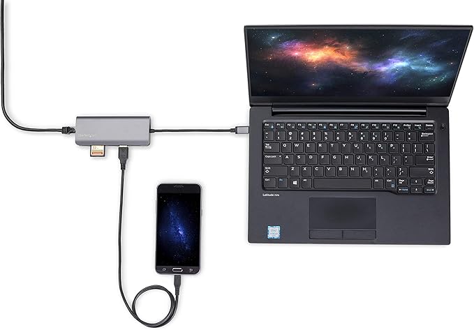 StarTech.com USB C Multiport Adapter - HDMI - SD Reader - 2xA 1xC - PD 3.0 - Docking station - USB-C - GigE