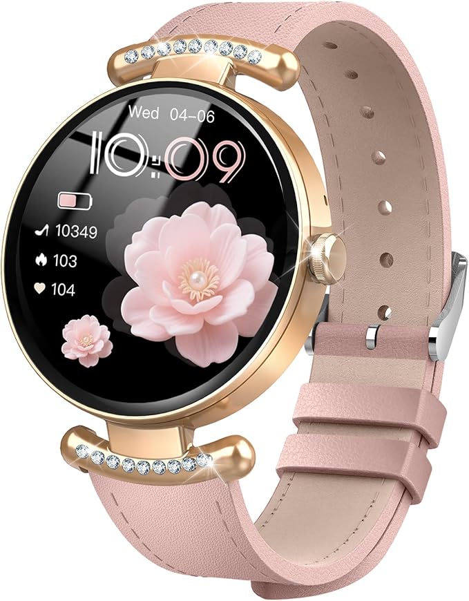Smart Watches for Women Android IOS, 1.2'' AMOLED Ultra-Clear Screen Fitness Trackers with Bluetooth Call (Answer/Make), Smartwatch with Heart Rate,Sleep Monitor, IP68 Waterproof,100+ Sports Mode