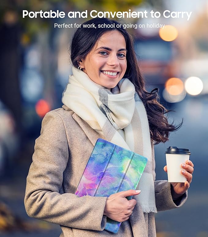 TiMOVO Case for Samsung Galaxy Tab A9+/A9 Plus 11" 2023, Slim Soft TPU Translucent Frosted Back Protective Cover for Galaxy Tab A9+ Tablet SM-X210/X216/X218, Auto Wake/Sleep, Dreamy Nebula