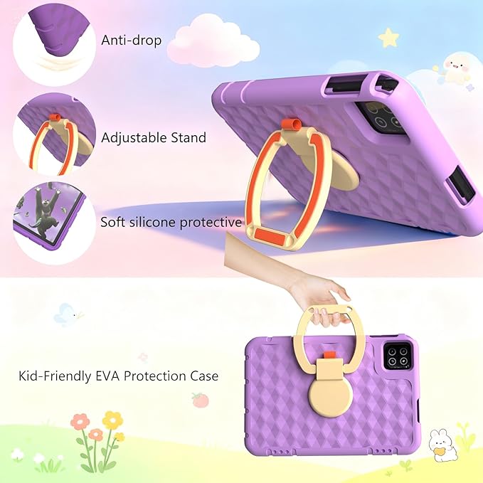 Kids Tablet, 10 inch Android 15 Tablet for Kids, 20GB RAM 128GB ROM Octa-Core 6000mAh Battery Childs Tablets with Shockproof Case, Bluetooth, WiFi, Parental Control, Dual Camera, GPS