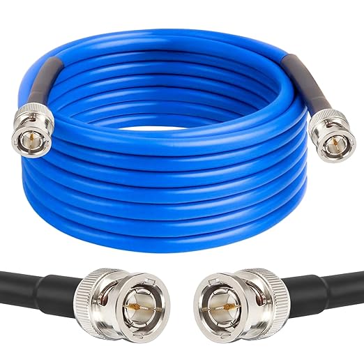 XRDS -RF 25FT SDI Cable, 3G/6G-SDI Cable BNC Digital Video Cables 75 Ohm RG59 BNC Male Cables for 3G/6G HD SDI Monitor Video Recorder Converter Splitter Security Camera