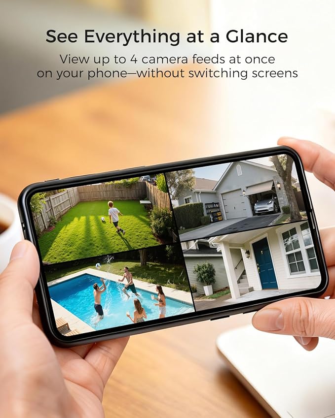 MUBILIFE 4K Security Cameras Wireless Outdoor, No Subscription, 8MP Solar Powered Cameras for Home Security, 64GB Local Storage, AI Auto Tracking, Color Night Vision, 2.4&5GHz WiFi, 2-Cam Kit
