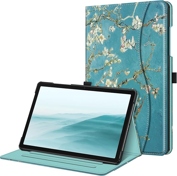 Fintie Case for Samsung Galaxy Tab A9 Plus/A9+ 5G 11 Inch 2023 Model (SM-X210/X216/X218), Multi-Angle Viewing Smart Stand Back Cover with Pocket Auto Wake/Sleep, Blossom