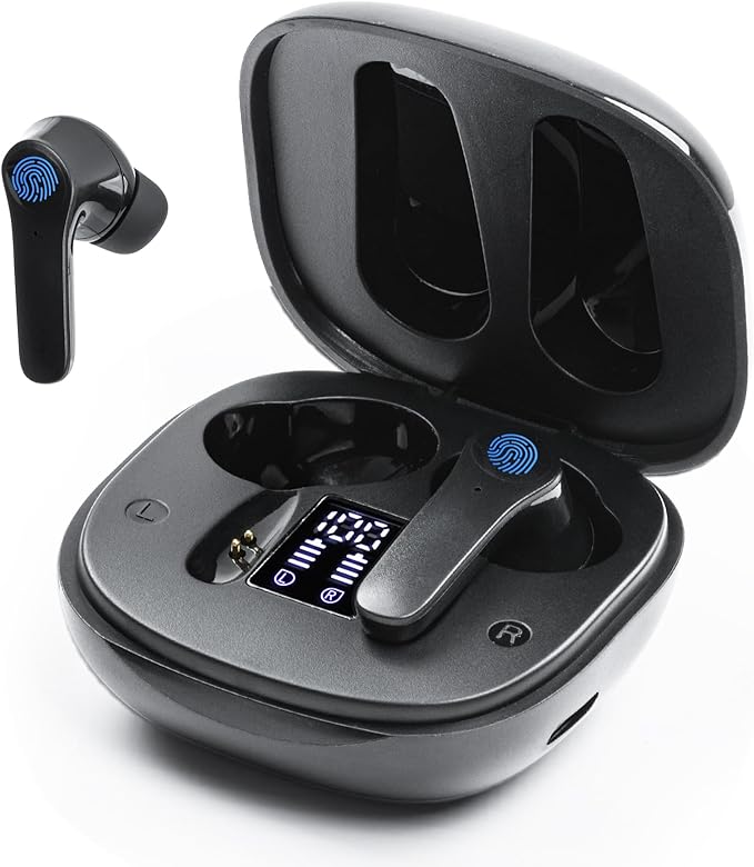 Translation Earbuds,Real Time Noise Cancelling Wireless Earbuds,144 Translation Languages Bluetooth Headphones,Fast Reaction Translation Device (Black)
