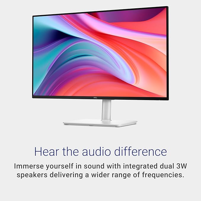 Dell 27 Plus Monitor - S2725HSM - 27-inch FHD (1920x1080) 144Hz 1ms Display, 2 x 3W Speakers, HDMI Connectivity, Height/Tilt/Pivot/Swivel Adjustability, AMD FreeSync - Ash White