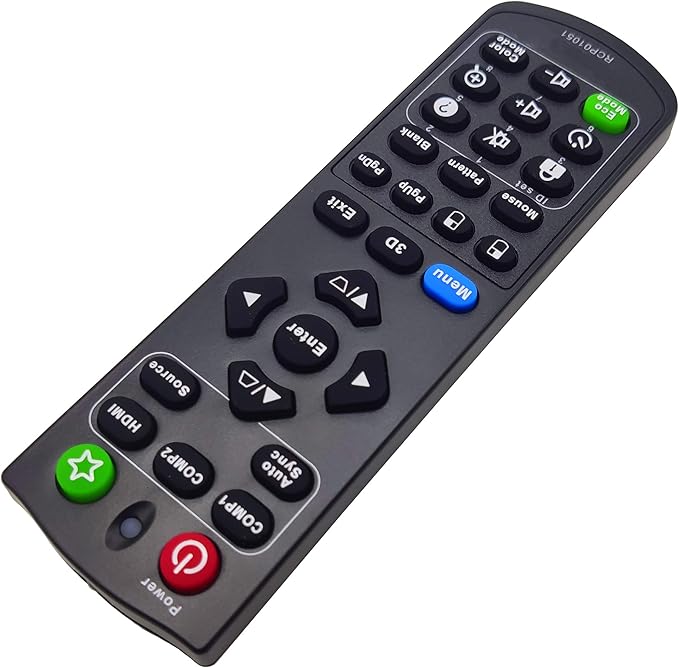 A-00009740 Projector Remote Control for ViewSonic PJD5150, PJD5151, PJD5153, PJD5155, PJD5155L, PJD5250, PJD5250L, PJD5253, PJD5255, PJD5255L, PJD5350LS, PJD5550LWS, PJD5555LW, PJD7720HD