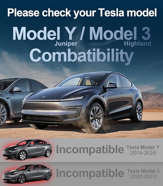 3 in 1 New Model Y Juniper & Model 3 Highland Screen Protector Matte 3-Piece Protector Set: Center Display + Rear Touchscreen + Interior Rearview Mirror Model Y (2025-2026) Model 3 (2024-2026)