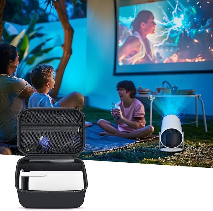 Mini Projector Case Compatible with Magcubic for Alwtniet for Limimart for Aubor for HIPPUS Portable Projector 4K 1080P Support, Storage Holder Organizer for accessories -Black