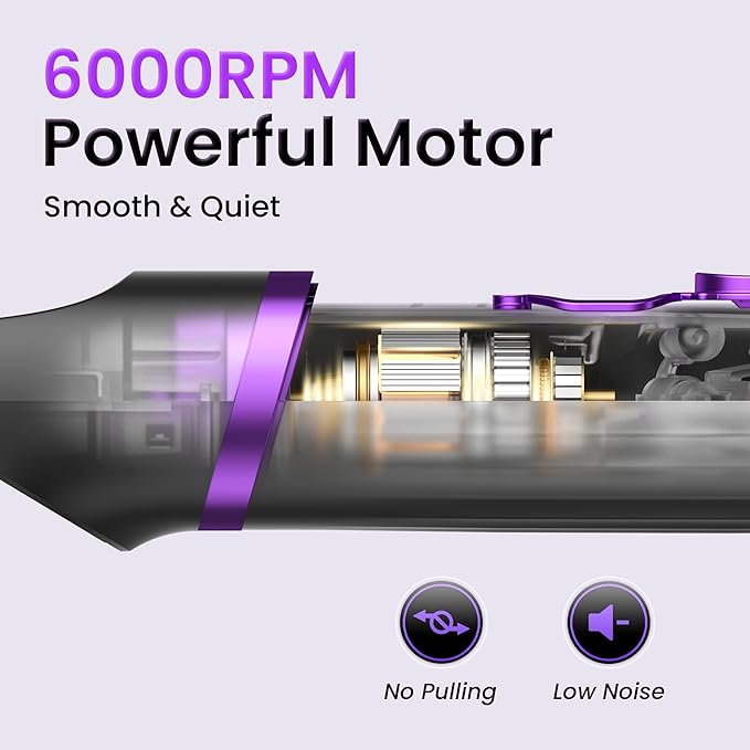 Groin & Body Hair Trimmer for Men - Electric Shaver for Pubic Hair, Chest, Legs - Ball Pubic Groomer, LED Light, Replaceable Ceramic Blade Heads, USB-C Recharge Dock, Waterproof Hygiene Razor, Purple