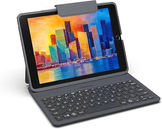 ZAGG Pro Keys Detachable Case & Wireless Keyboard for Apple iPad 10.2" (Gen 9, 8, 7) - Bluetooth Pairing, Backlit Laptop-Style Keys, Apple Pencil Holder, 6.6ft Drop Protection, Black (Renewed)