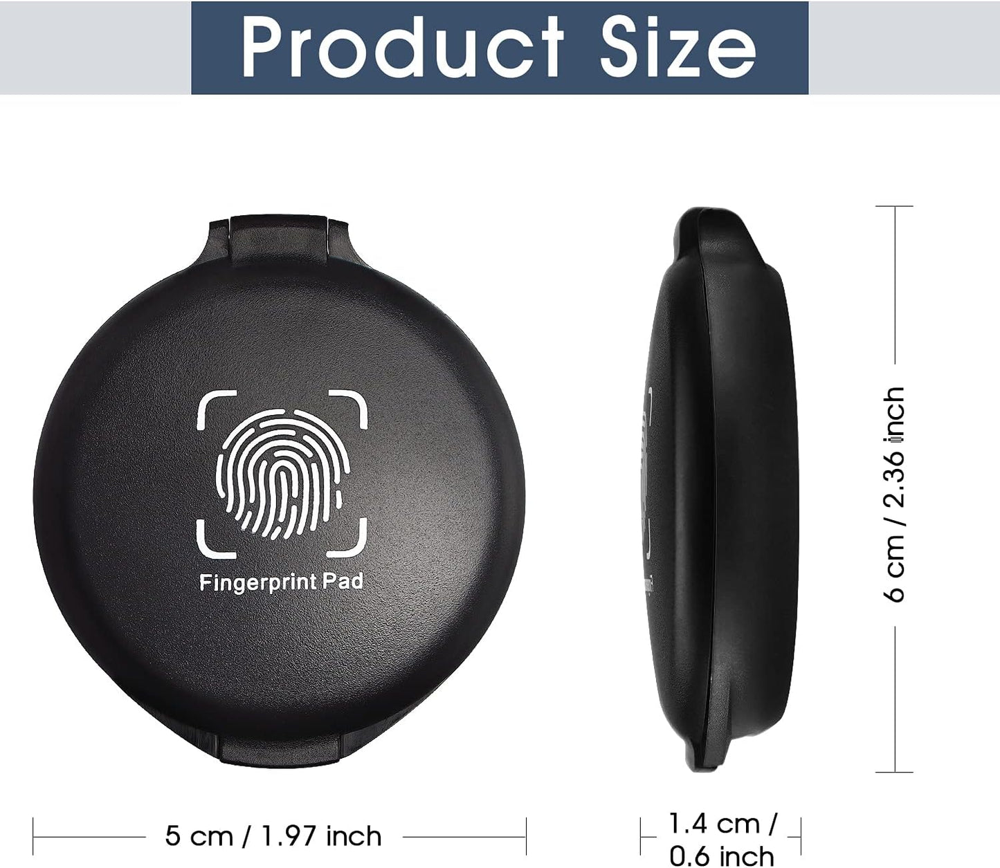 Hutou 3 Pack Stamp Pad Ink Pad Thumbprint Fingerprint Ink Pad for Notary Supplies Identification Security ID Fingerprint Cards Law Enforcement Fingerprint Black Stamp Ink pad