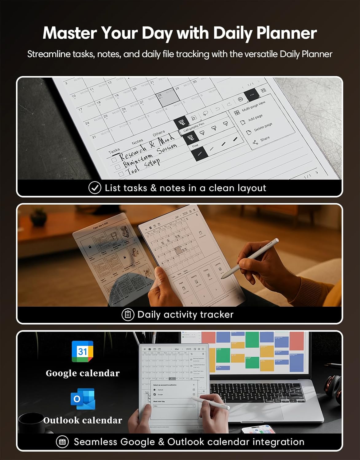 AiPaper Carta 1300 AI E Ink Tablet, 10.65'' 300PPI Electronic Notebook with Pen, Ultra-Thin 4.5mm, Lightweight 370g, 128GB Note-Taking Device