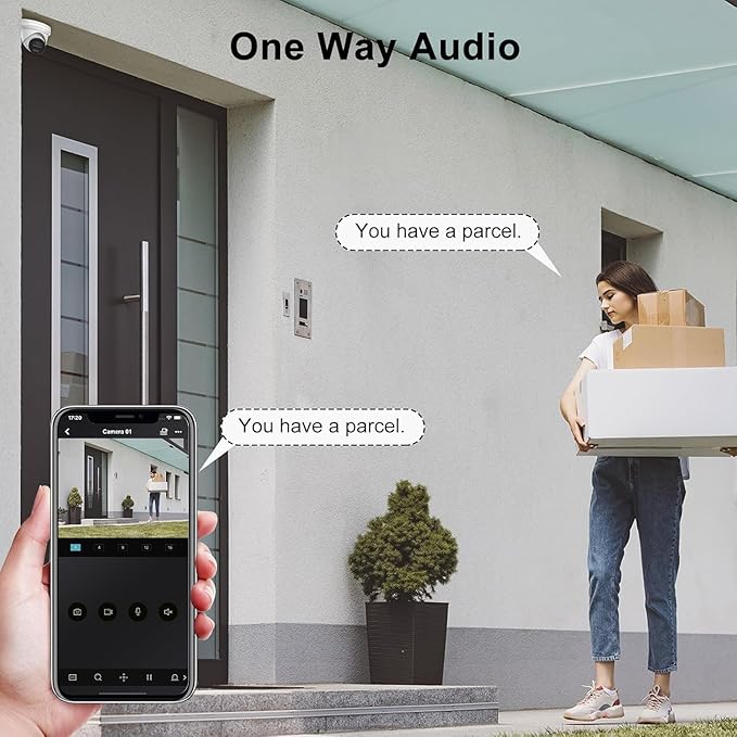 Anpviz 5MP PoE IP Camera with Audio, Full Metal Turret Security Camera Outdoor with Human Vehicle Detection, Smart Color Night Vision, 3072x1728@20fps, 114° FOV, WDR, IP67 Waterproof