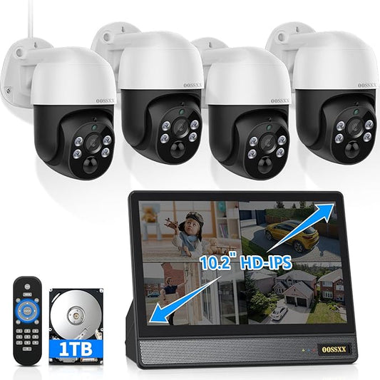 All-in-One 4K PT PoE Outdoor Wired Security Camera System Home Wired Cameras Video Surveillance